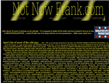Tablet Screenshot of notnowfrank.com